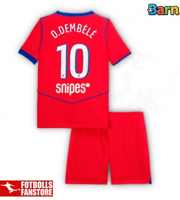 Paris Saint-Germain Ousmane Dembele #10 Tredje Tröja Barn 2025-26 Kortärmad (+ Korta byxor)